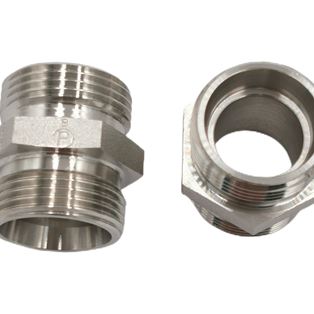 G35L71X, stainless steel G Union connector  EO 24°cone end