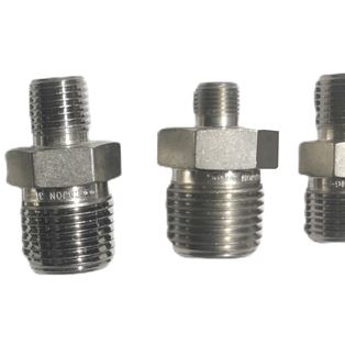 SS-8-HRN-4, Male NPT Hex Reducing Nipples