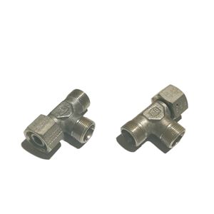 EL16SOMD71,EL Swivel Nut Run Tee EO 24° Cone End / EO 24° DKO Swivel