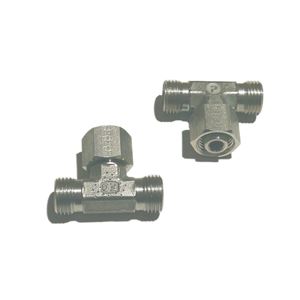 ET10LOMD71,ET Swivel Nut Branch Tee EO 24° Cone End / EO 24° DKO Swivel