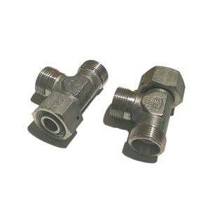 EL20SOMD71,EL Swivel Nut Run Tee EO 24° Cone End / EO 24° DKO Swivel