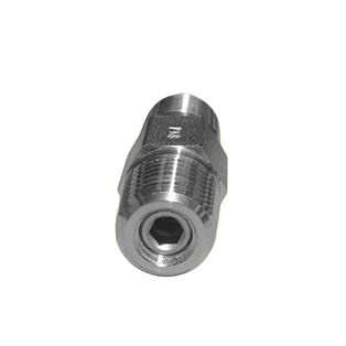 SS-4CPA2-50,Stainless Steel 1-Piece Poppet Check Valve, Adjustable Pressure, 1/4 in. MNPT, 50 to 150 psig (3.5 to 10.4 bar)