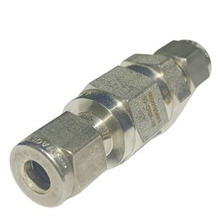 SS-CHS4-10,Stainless Steel Poppet 6000 psig (413 bar) Check Valve, 1/4 in. Swagelok Tube Fitting, 10 psi (0.69 bar)