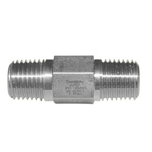 SS-4CP2-1,Stainless Steel 1-Piece Poppet Check Valve, Fixed Pressure, 1/4 in. MNPT, 1 psig (0.07 bar)