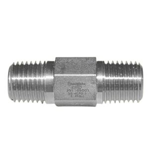 SS-4CP2-1,Stainless Steel 1-Piece Poppet Check Valve, Fixed Pressure, 1/4 in. MNPT, 1 psig (0.07 bar)