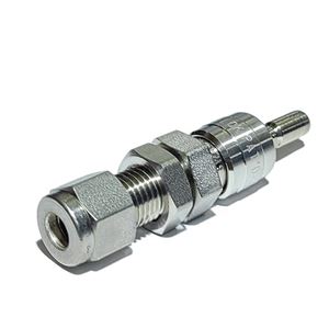 SS-QC4-S1-400,Stainless Steel Instrumentation Quick Connect Stem without Valve, 0.3 Cv, 1/4 in. Swagelok Bulkhead Tube Fitting