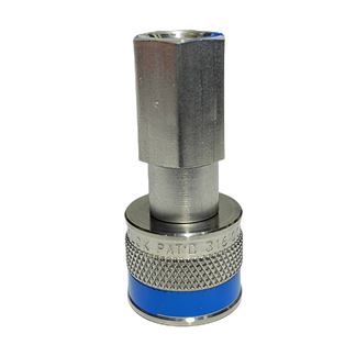 SS-QC4-B-4PFK5-MB,Stainless Steel Instrumentation Quick Connect Body, 0.2 Cv, 1/4 in. Female NPT, Blue Key