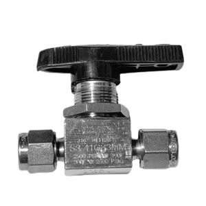 SS-41GS3MM，Stainless Steel 1-Piece 40G Series Ball Valve, 0.2 Cv, 3 mm Swagelok Tube Fitting