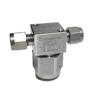 SS-4TF-2，Stainless Steel Tee-Type Particulate Filter, 1/4 in. Swagelok Tube Fitting, 2 Micron Pore Size