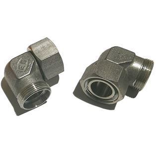 EW28LOMD71,EW Swivel Nut Elbow EO 24° Cone End / EO 24° DKO Swivel