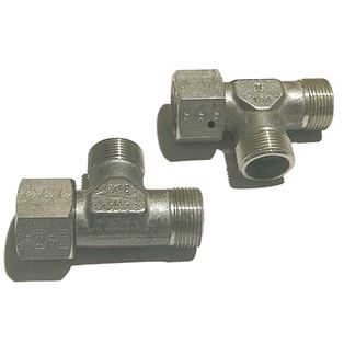 EL16SOMD71,EL Swivel Nut Run Tee EO 24° Cone End / EO 24° DKO Swivel