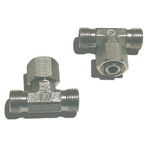 ET10LOMD71,ET Swivel Nut Branch Tee EO 24° Cone End / EO 24° DKO Swivel