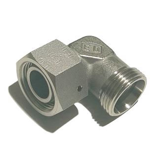 EW22LOMD71,EW Swivel Nut Elbow EO 24° Cone End / EO 24° DKO Swivel