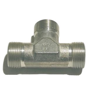 T16S71X, T Union Tee Connector EO 24°Cone End