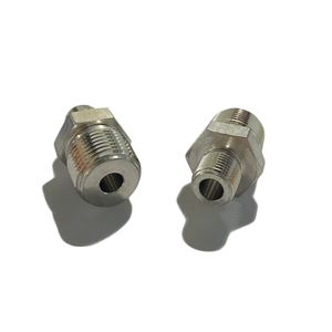 SS-8-HRN-4,  Stainless Steel 1/2" to 1/4" Male NPT Hex Reducing Nipple