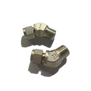 SS-600-5-6,  Stainless Steel  45° Elbow Connector 3/8 in.  Tube OD x 3/8 in. Male NPT 