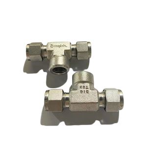 SS-600-3TTF,  Stainless Steel  Union Branch Tee 3/8 in. OD x 3/8 in. OD x 1/4 in.  Female NPT 