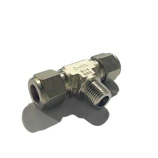 SS-810-3TTM,  Stainless Steel  Union Branch Tee 1/2 in. OD  x 1/2 in. OD x  3/8 in.  Male NPT