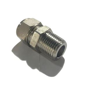 SS-1010-1-8,Stainless Steel Straight Connector 5/8 in. Tube OD x 1/2 in. Male NPT