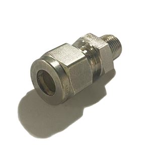 SS-8M0-1-2,Stainless Steel Straight Connector 8mm Tube OD x 1/8 in. Male NPT