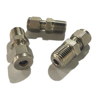 SS-6M0-1-4, Stainless Steel Straight Connector 6mm Tube OD x 1/4 in. Male NPT