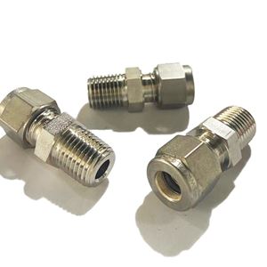 SS-8M0-1-4,Stainless Steel Straight Connector 8mm Tube OD x 1/4 in. Male NPT