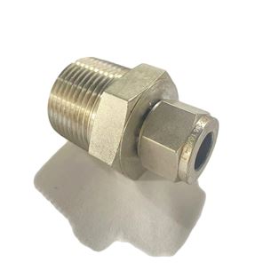 SS-12M0-1-16,Stainless Steel Straight Connector 12mm Tube OD x 1 in. Male NPT