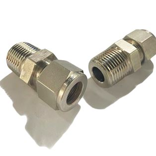 SS-810-1-8,Stainless Steel Straight Connector 1/2 in. Tube OD x 1/2 in. Male NPT