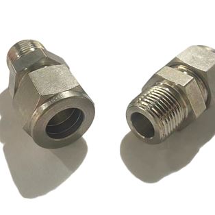 SS-810-1-6,Stainless Steel Straight Connector 1/2 in. Tube OD x 3/8 in. Male NPT