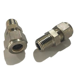 SS-600-1-4,Stainless Steel Straight Connector 3/8 in. Tube OD x 1/4 in. Male NPT