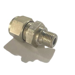 SS-810-1-4RS,Stainless Steel Straight Connector 1/2 in. Tube OD x 1/4 in. ISO  Thread