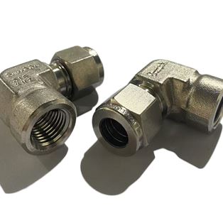 SS-600-8-4,Swagelok Stainless Steel 90°Elbow Connector 3/8" Tube OD x 1/4" Female NPT